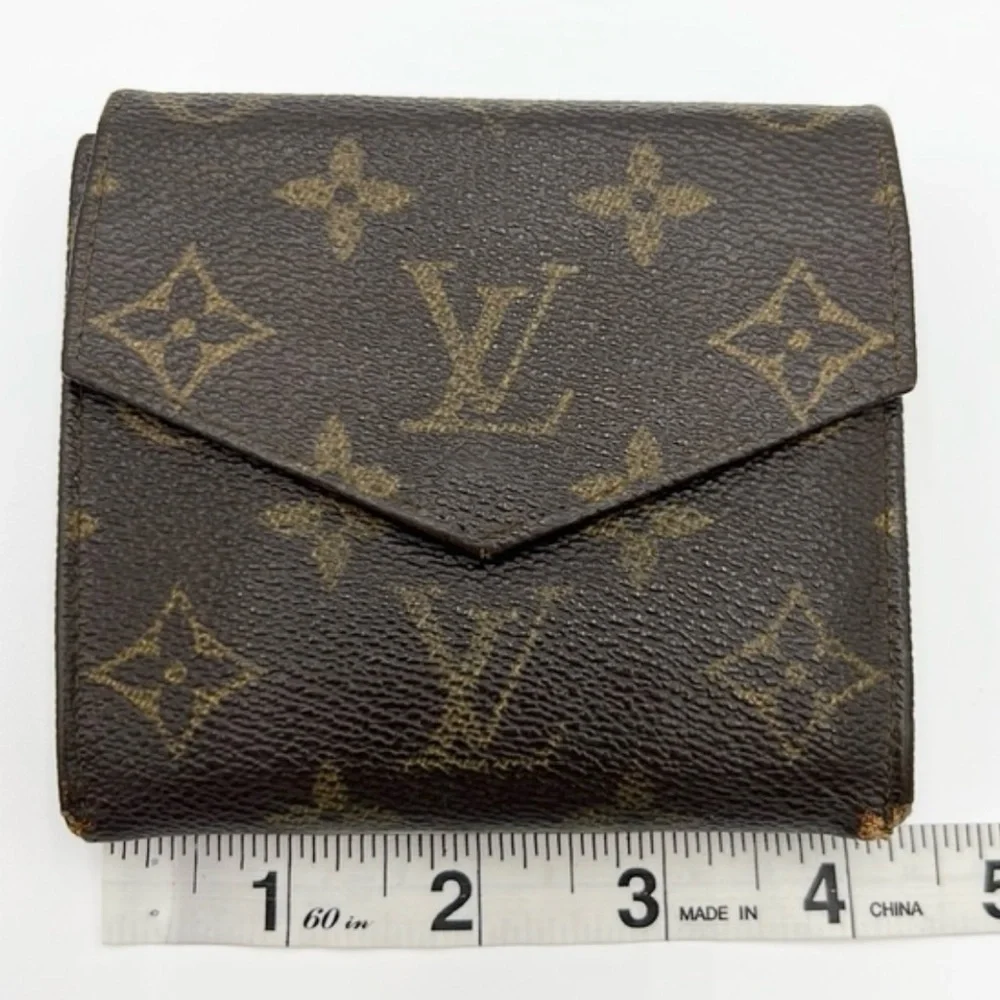 LOUIS VUITTON MONOGRAM ELISE DOUBLE SIDED SNAP WALLET